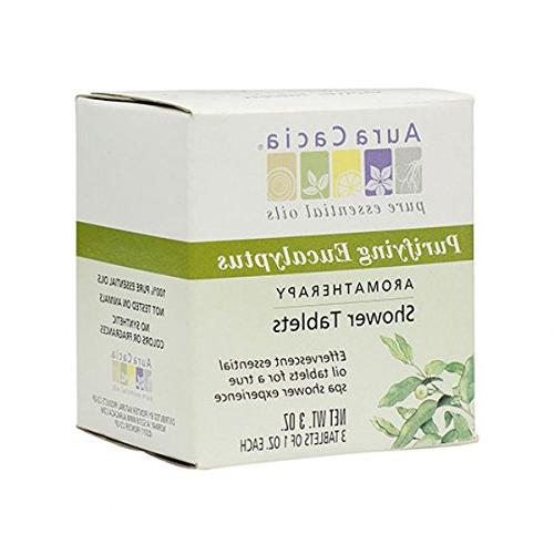 Aura Cacia Aromatherapy Shower Tablets, Purifying Eucalpytus, 3