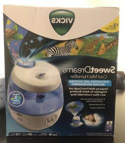 Blue Small Humidifier For Bedrooms, Baby, Kids Rooms, Auto-s